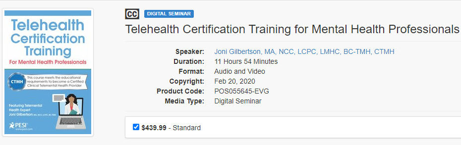 Joni Gilbertson – Telehealth Certification Training for Mental Health Professionals