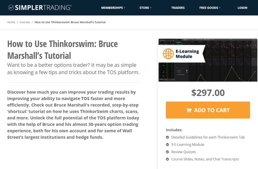 Simpler Trading – How to Use Thinkorswim: Bruce Marshall’s Tutorial