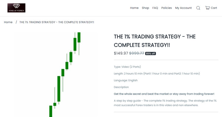 King Of Forex – The 1% Trading Strategy