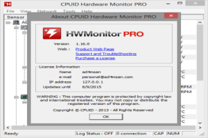 CPUID HWMonitor Pro 1.52 Crack With License Key 2023 [Latest]