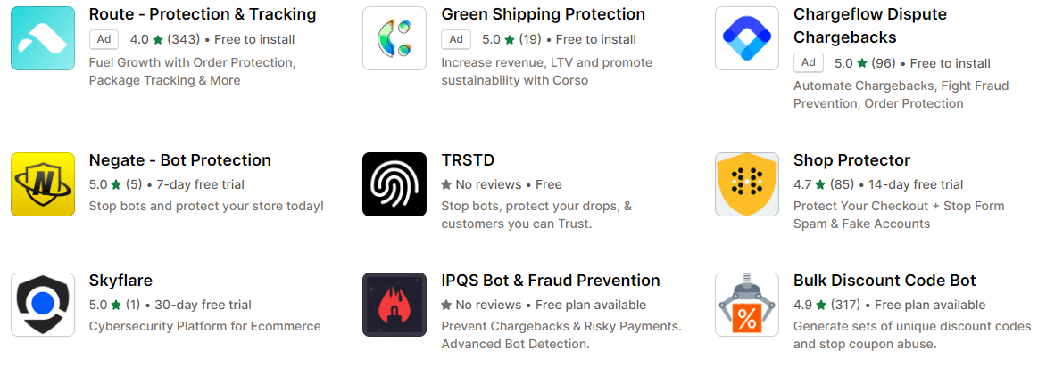 Shopify bot protection