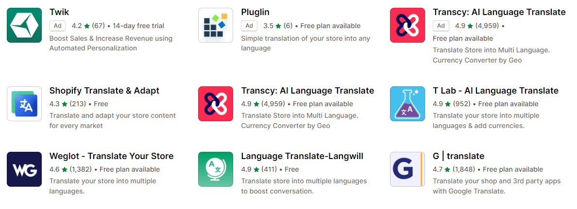 Translate Checkout Page Language