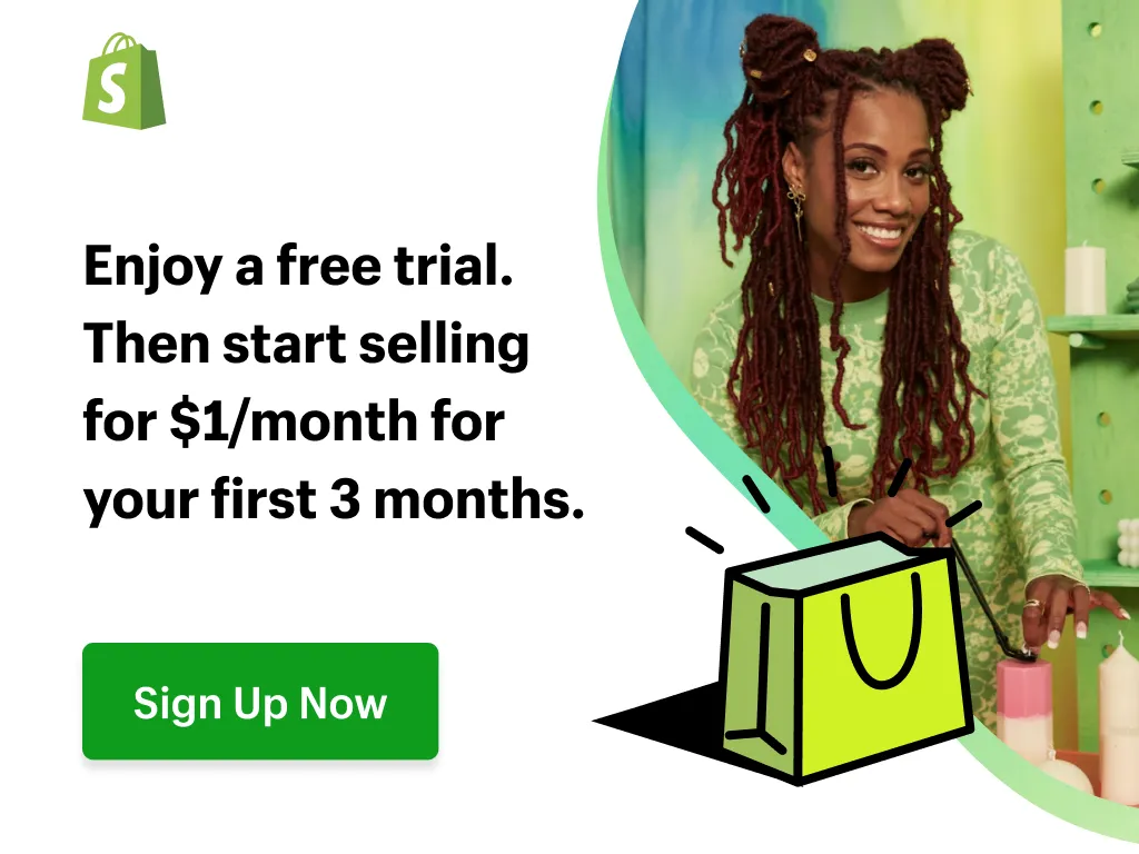 Shopify sign up offer $1/month