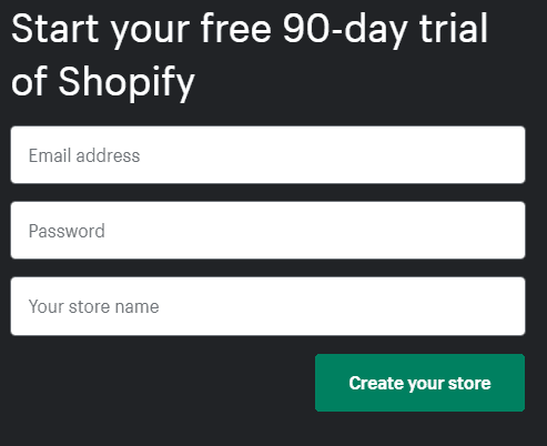 shopify sign up 1